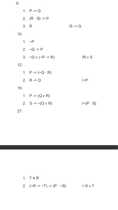 Solved P Rightarrow Q 2 R Middot S Rightarrow P 3 R Chegg Com