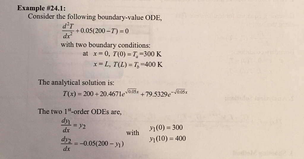 Solved I Need Help Finding The Analytical Solution To Thi Chegg Com