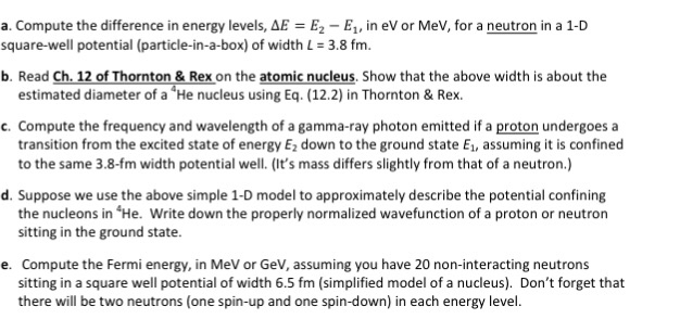 Solved A Compute The Difference In Energy Levels Ae J E Chegg Com