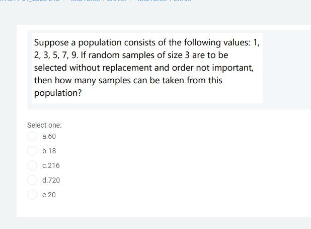 Solved Suppose A Population Consists Of The Following | Chegg.com