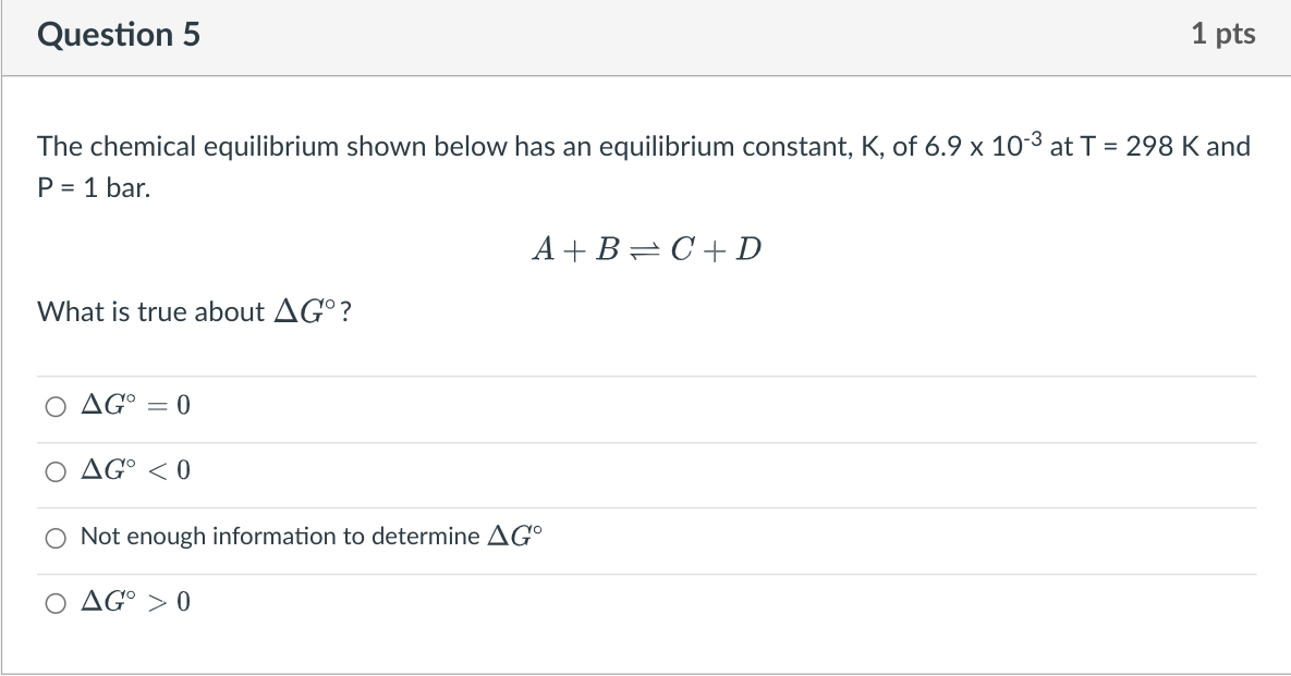 Solved The chemical equilibrium shown below has an | Chegg.com