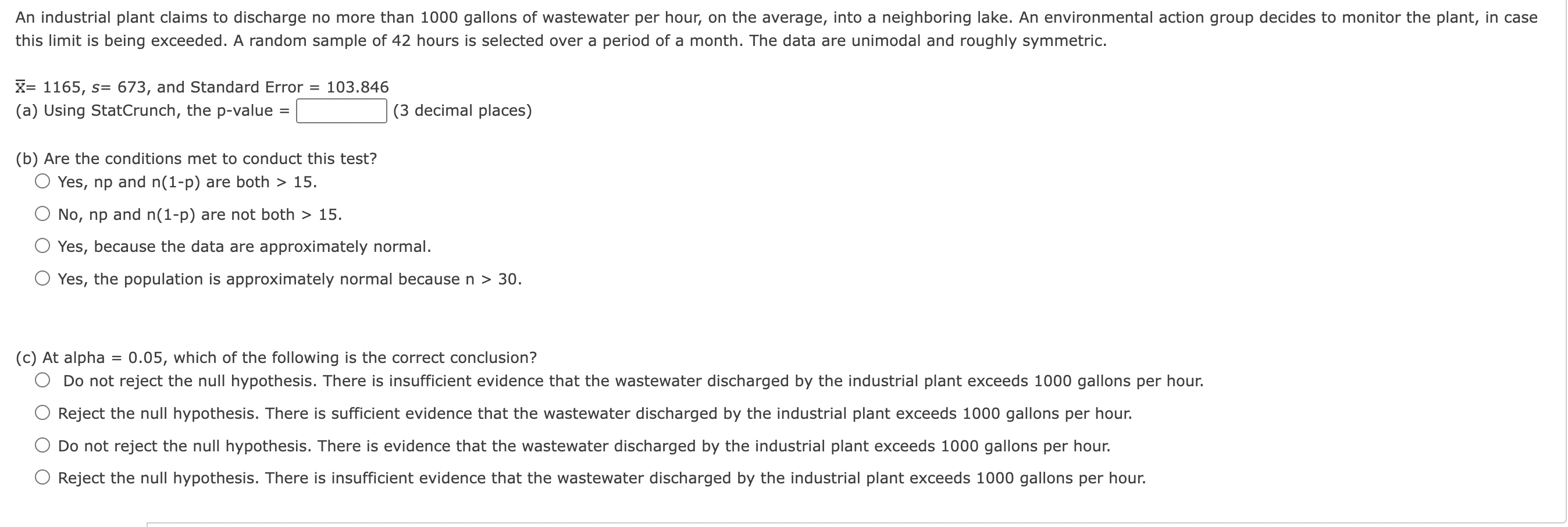 Solved this limit is being exceeded. A random sample of 42 | Chegg.com