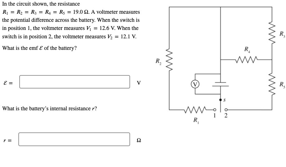 Solved In the circuit shown, the resistance R1 = R2 = R3 = | Chegg.com