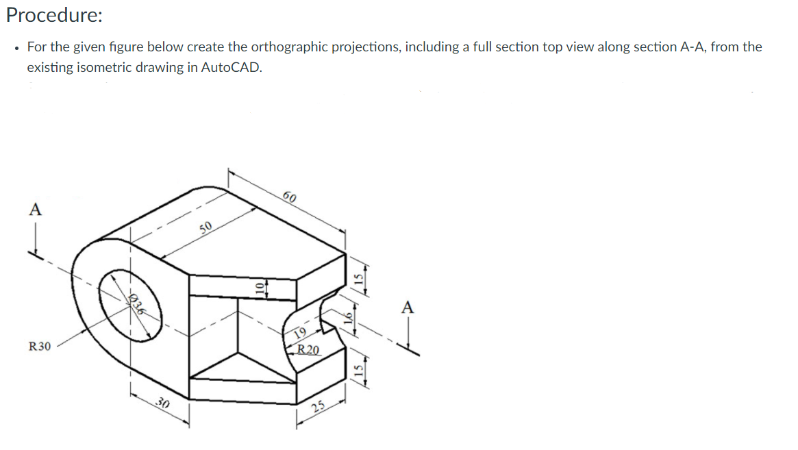 Solved Do this in AutoCAD Step by step (orthographic | Chegg.com