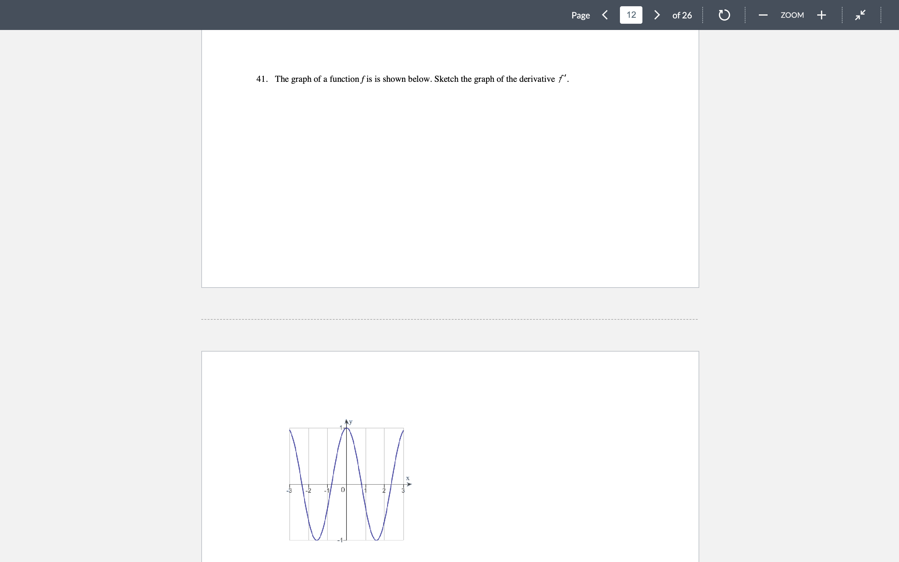 Solved 41. The graph of a function f is is shown below. | Chegg.com