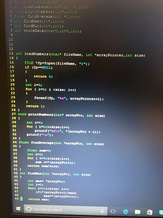 Solved CODE IN C ONLY! can someone please look at my code | Chegg.com