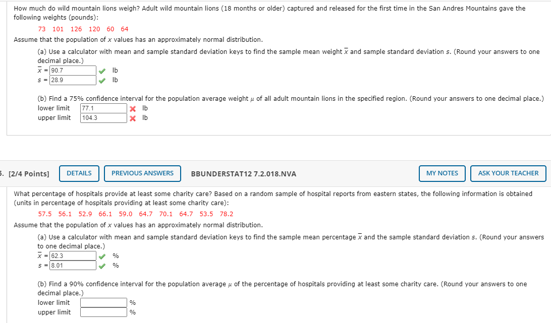 Solved How Much Do Wild Mountain Lions Weigh Adult Wild Chegg