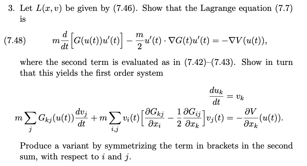 3 Let L X V Be Given By 7 46 Show That The L Chegg Com