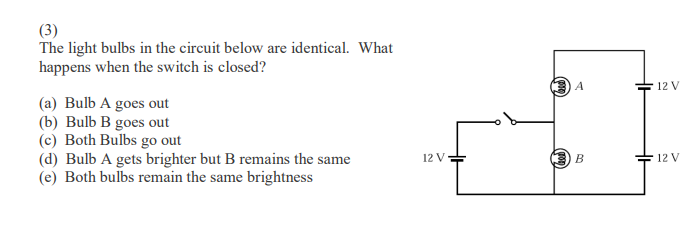 Solved The Light Bulbs In The Circuit Below Are Identical. | Chegg.com