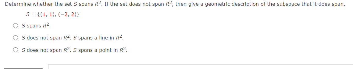 Solved Determine whether the set S = {1, x^2, x^2 + 4} spans