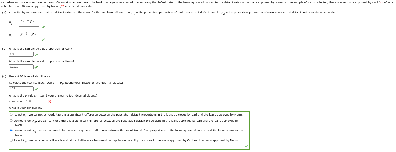 Solved defaulted) ﻿and 80 ﻿loans approved by Norm (17 ﻿of | Chegg.com