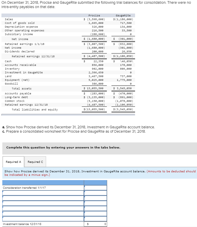 On January 1, 2017, Procise Corporation acquired 100 | Chegg.com