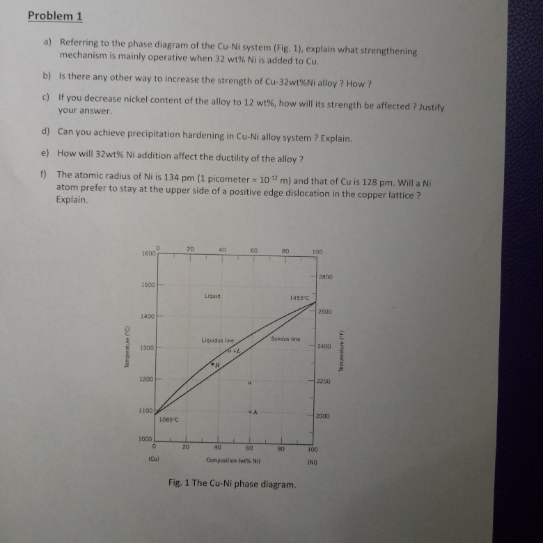 Solved Problem 1 a) Referring to the phase diagram of the | Chegg.com