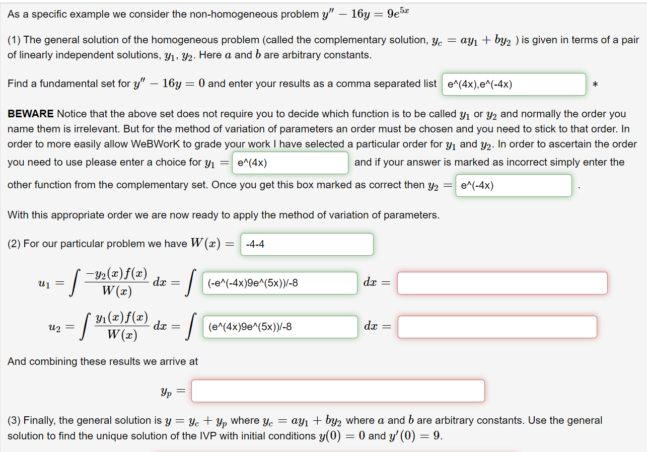 Solved In general for a non-homogeneous problem | Chegg.com
