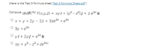 Solved (Here is the Test 3 formula sheet Test 3 Formula | Chegg.com