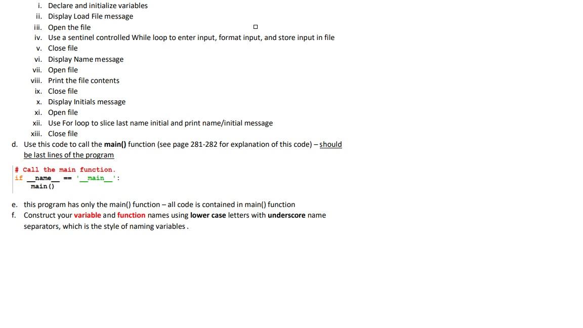 Solved i. Declare and initialize variables ii. Display Load | Chegg.com