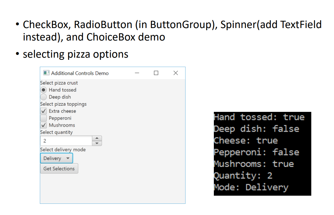 Solved Create a Java GUI that reveals Pizza order status.