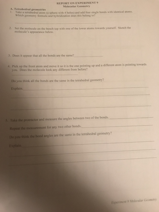 experiment 4 molecular geometry