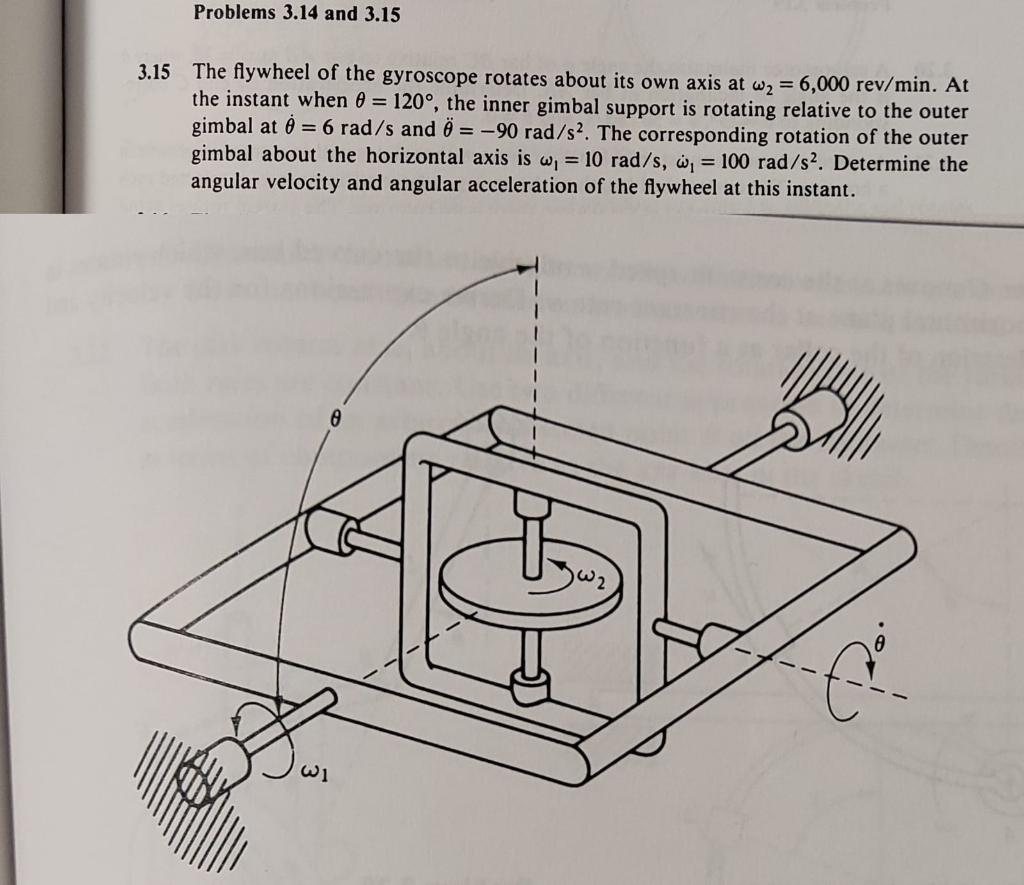 Solved Problems 3.14 and 3.15 3.15 The flywheel of the | Chegg.com