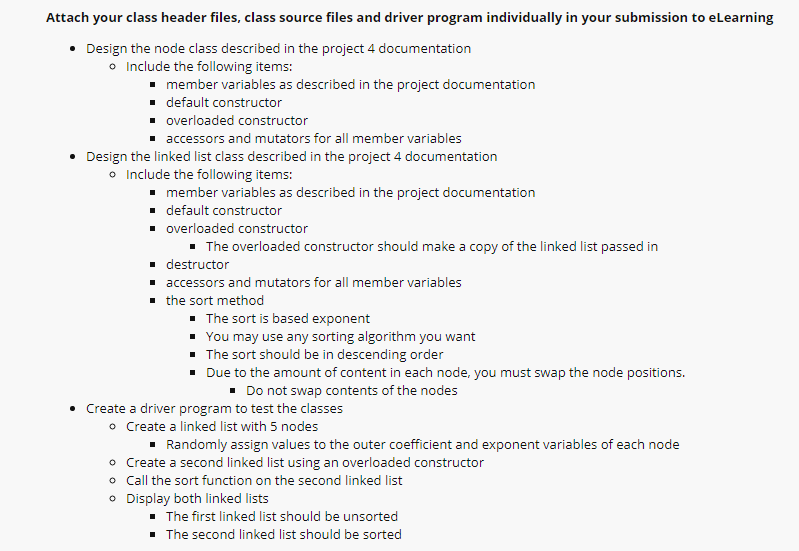 Attach your class header files, class source files | Chegg.com