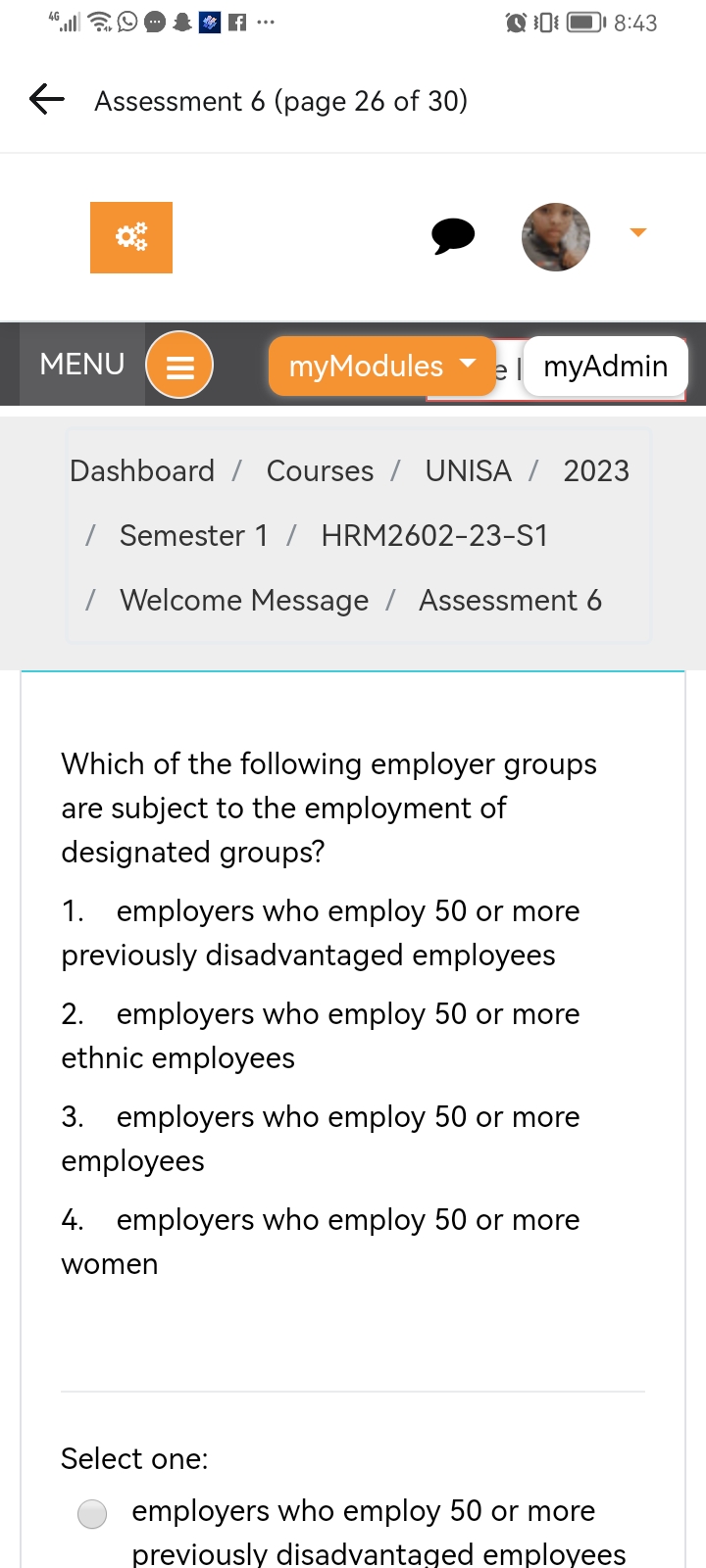 Solved Dashboard / Courses / UNISA / 2023 / Semester 1 /