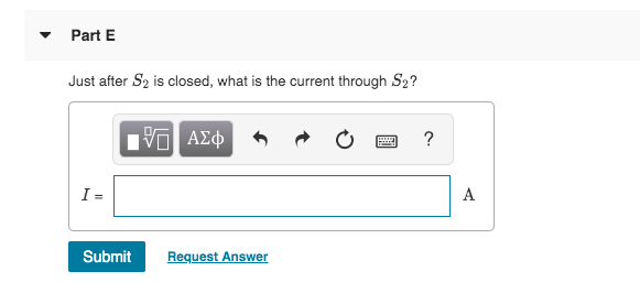 Solved Part A After the current in the circuit of the figure | Chegg.com