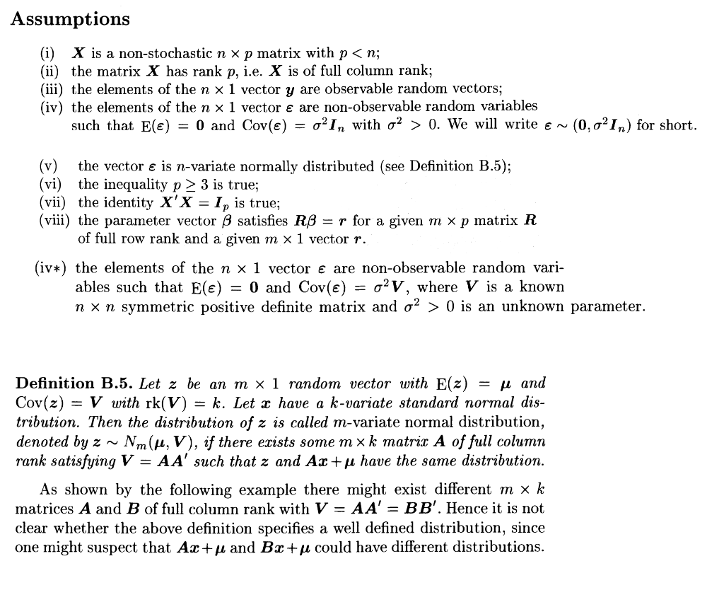 1 Under The Linear Regression Model With Assumpti Chegg Com