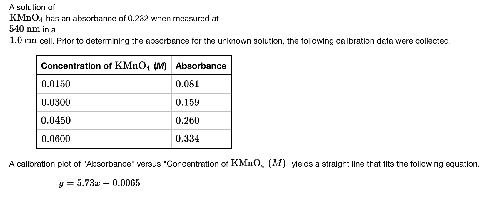 Solved Concentration Determination Of KMnO4 Solution By, 46 OFF