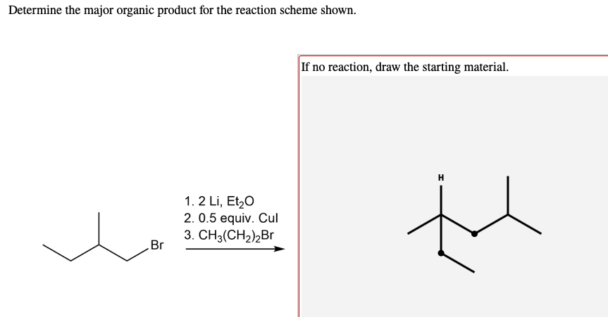 Determine The Major Organic Product For The Reaction Scheme Shown.