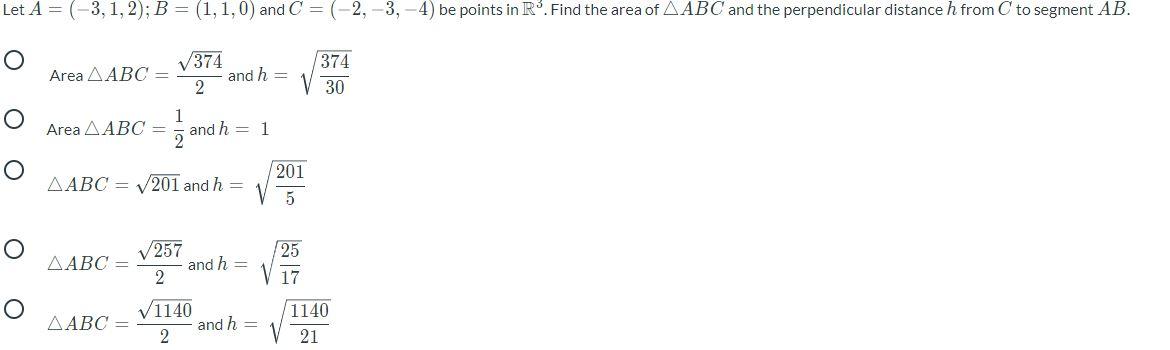 Solved Let A = (-3,1, 2); B = (1,1,0) And C = (-2,-3,-4) Be | Chegg.com