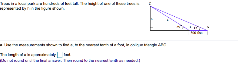 Solved Trees in a local park are hundreds of feet tall. The | Chegg.com