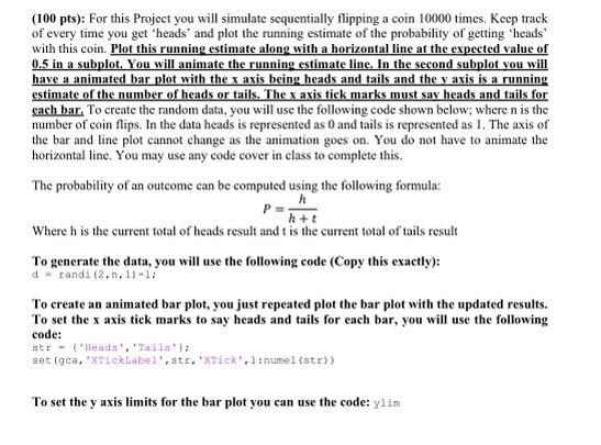 Solved (100 pts): For this project you will simulate | Chegg.com
