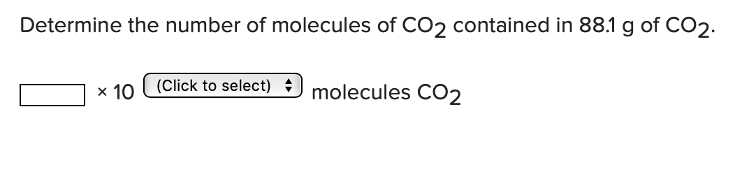 Solved Determine the number of molecules of CO2 contained in | Chegg.com