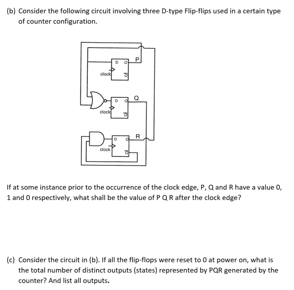 Solved (b) Consider The Following Circuit Involving Three | Chegg.com