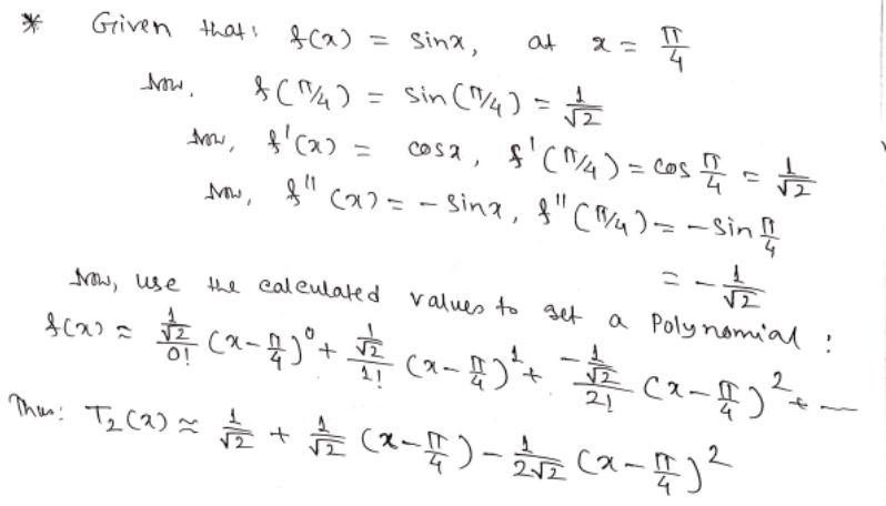 Solved (Problem) Consider f(x)=sin(x) and the Taylor | Chegg.com