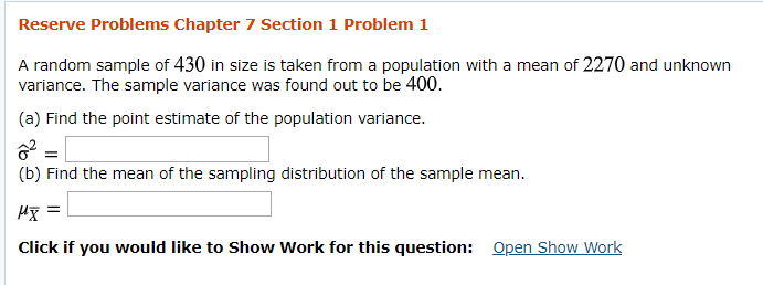 Solved Reserve Problems Chapter 7 Section 1 Problem 1 A | Chegg.com