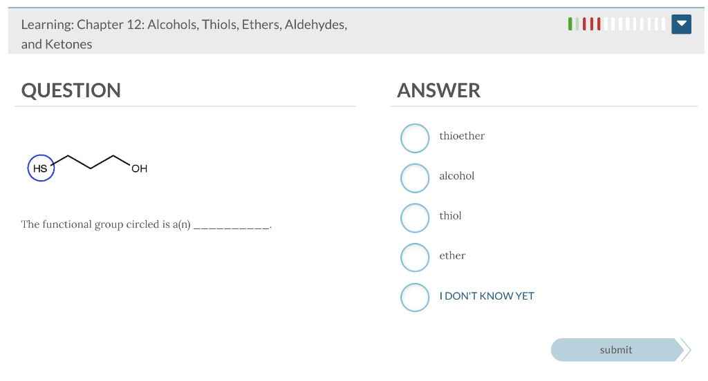 Solved Learning: Chapter 12: Alcohols, Thiols, Ethers, | Chegg.com