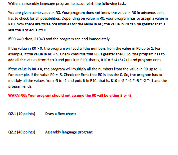 Write an assembly language program to accomplish the | Chegg.com