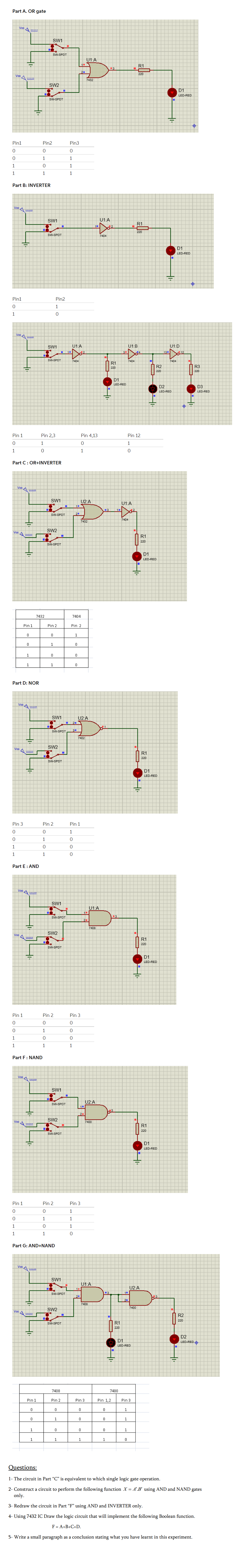 Solved Questions: 1- The circuit in Part " C " is equivalent | Chegg.com