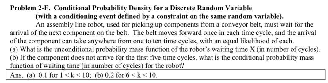 WILL Problem 2-F. Conditional Probability Density for | Chegg.com
