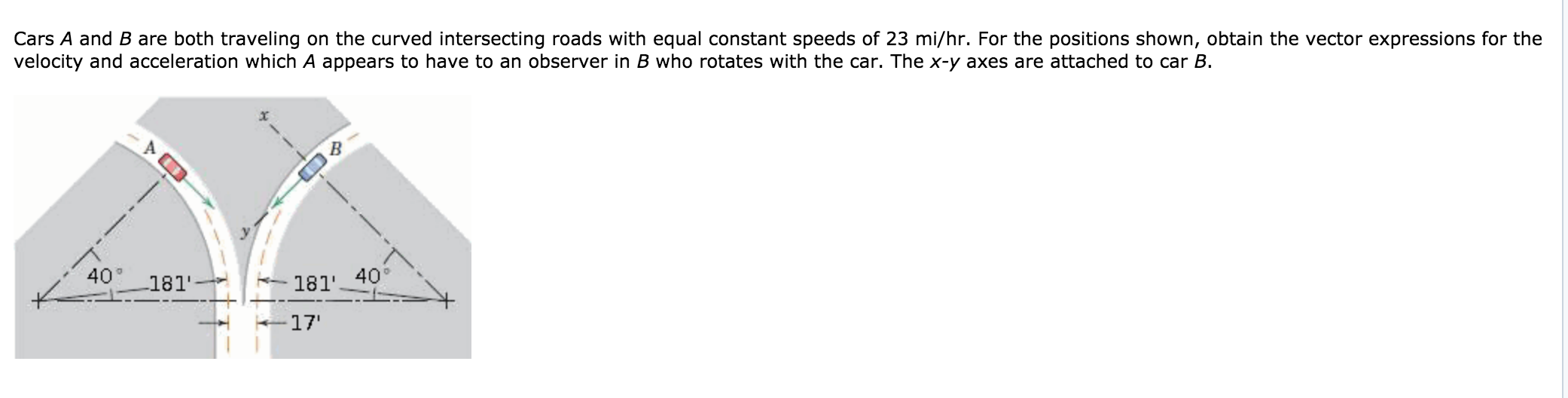 Solved Cars A And B Are Both Traveling On The Curved | Chegg.com