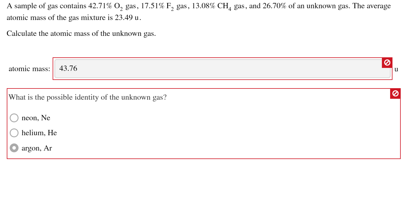 Solved A sample of gas contains 42.71% O, gas, 17.51% F, | Chegg.com