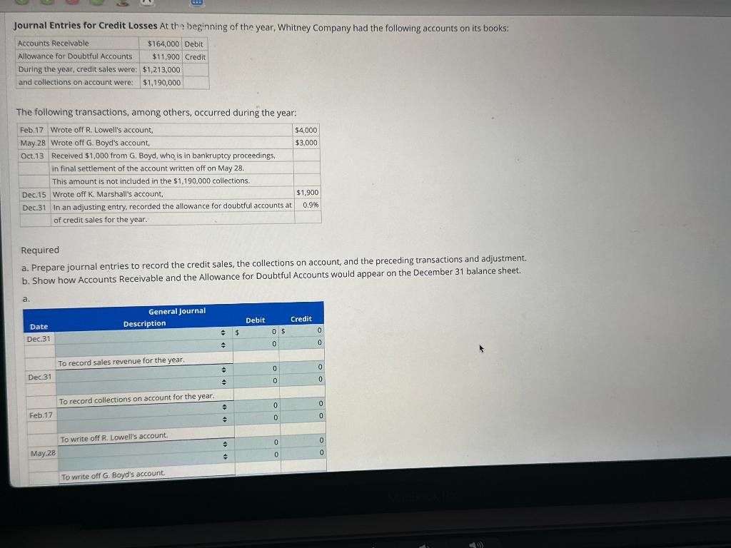 Solved Please answer all parts of the question. The | Chegg.com