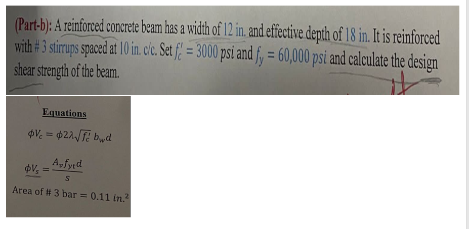 Solved (Part-b): A reinforced concrete beam has a width of | Chegg.com