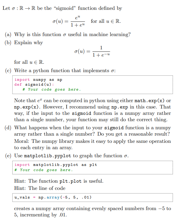 Solved Let σ:R→R be the