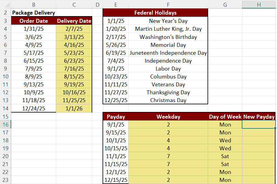 Solved Need help with new payday formula for
