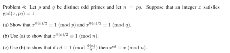 Solved Problem 4 Let P And Q Be Distinct Odd Primes And Let