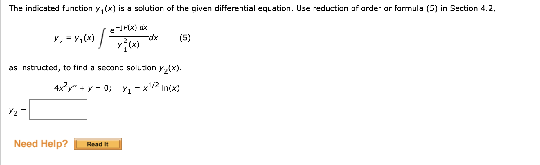 solved-the-indicated-function-y1-x-is-a-solution-of-the-chegg