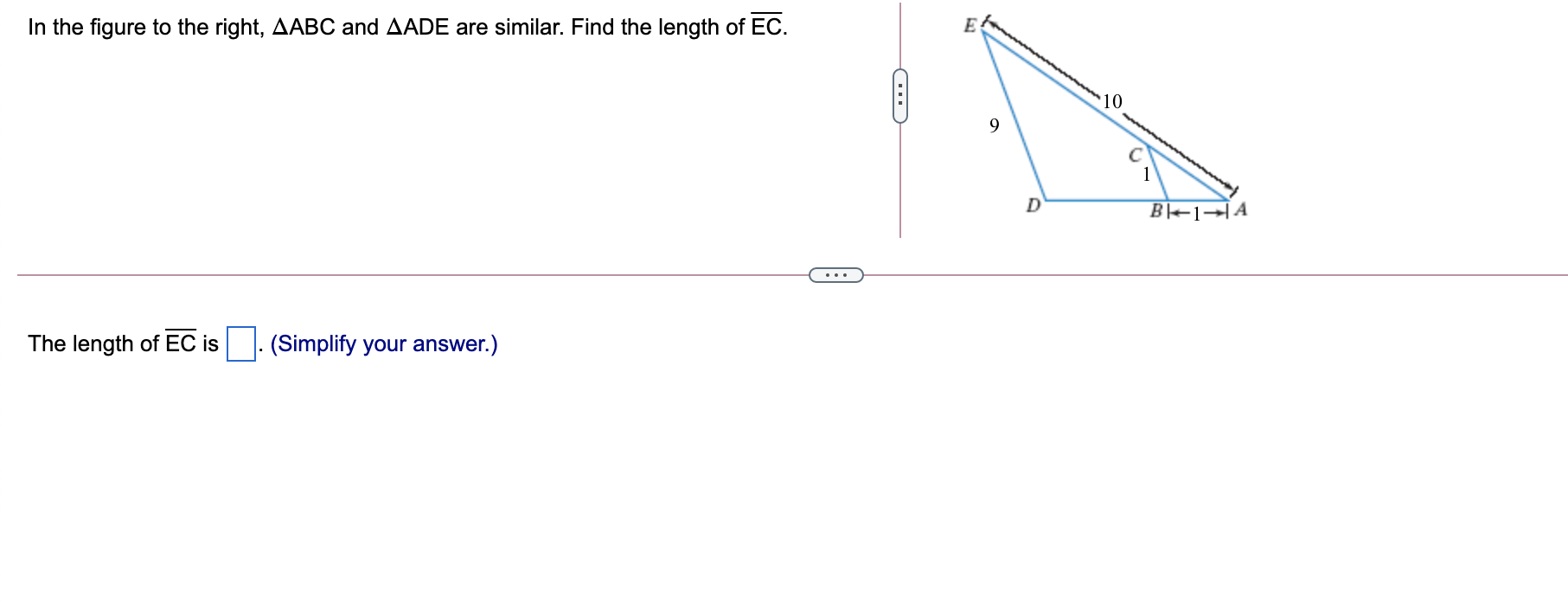 Solved Triangles Abc And Dec In The Figure To The Right