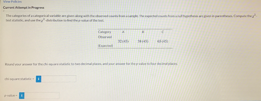 Solved View Policies Current Attempt in Progress The | Chegg.com